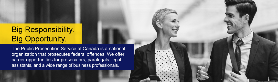 We prosecute federal offences. Drugs / Environmental offences / Money laundering / Organized crime / Tax evasion / Terrorism / All Criminal Code offences in the territories / A wide range of regulatory offences
