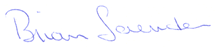 Signature de Brian Saunders